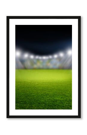 Fußballstadion mit Scheinwerferlicht