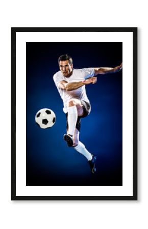 soccer player man isolated