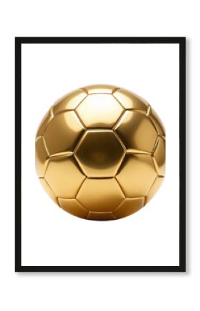 Golden Soccer Ball, Metallic Shine, Achievement, Transparent Background