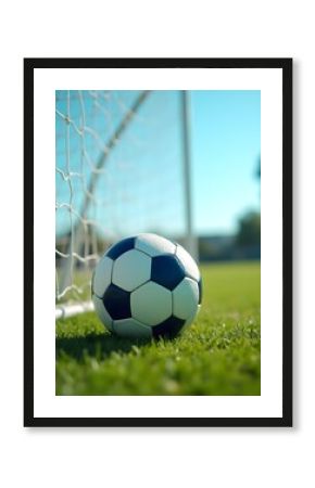 soccer ball in goal