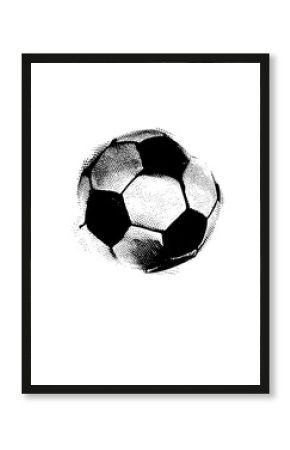 Vector soccer ball with halftone texture.