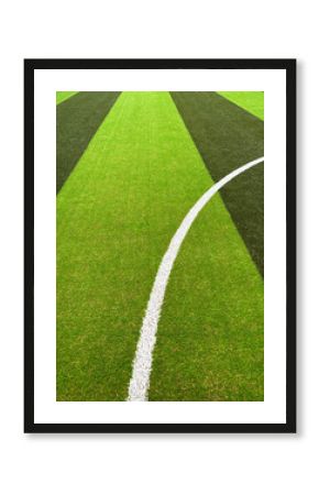 soccer field in two shades of green