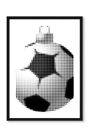 soccer Christmas ball halftone icon