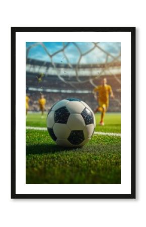 Exciting soccer action during a match.