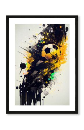 Colorful abstract soccer background. Soccer poster. Football background. Football poster