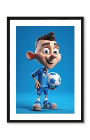 soccer player standing with a soccer ball