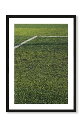 artificial green grass turf sport soccer field with black rubber granules infill