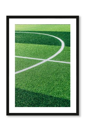 White lines on soccer filed