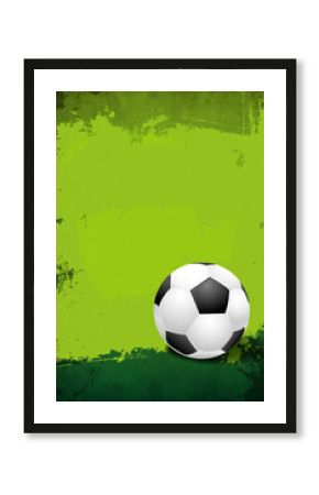 Grungy scratchy dynamic soccer or football background with ball