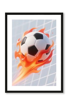soccer ball with fire