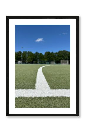 white line on soccer field