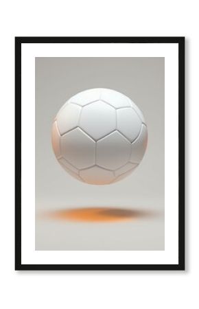 White Soccer Ball in Studio Setting
