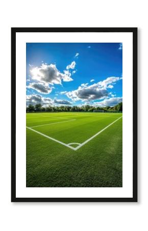 A soccer pitch offering plenty of room for writing or extra information.