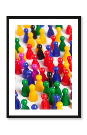 game pawns of every color