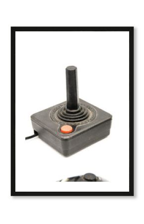 Alte Spielkonsolen-Controler und Joystick, Retrogaming