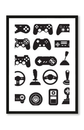Gaming Silhouette Vector Bundle   Game Controllers , joystick silhouette vector set