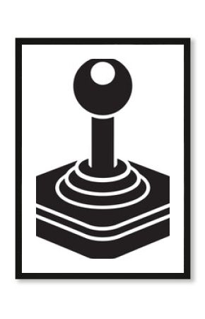 Classic Joystick Icon Graphic Design for Gaming Technology and Entertainment