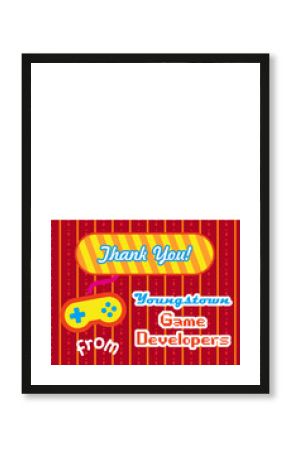 Thank You Card template Video Game Controller
