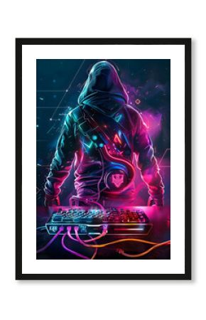 Neon Gaming Canvas Wall Art Cool Colorful Video Game Painting Picture Wall Decor Gamer Poster Artwork