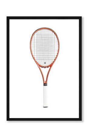 Isolated Orange Tennis Racket