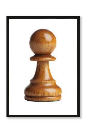 Isolated Wooden Pawn Chess Piece