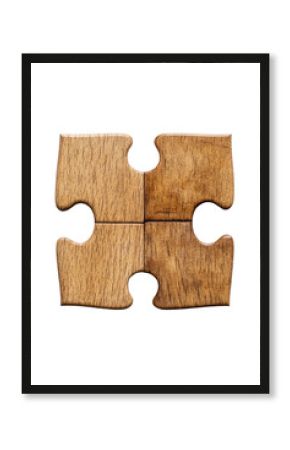 Isolated Wooden puzzle