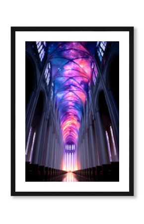 Cosmic Cathedral Interior: A Digital Fantasy