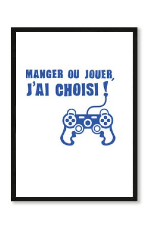 manger jouer jeux video manette game choisi