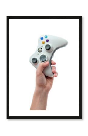 Hand holding video game controller