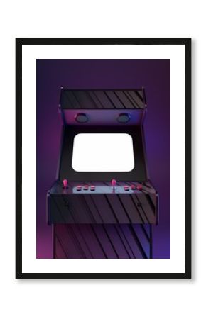 Poster arcade machine, retro wave style!