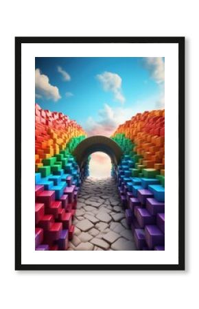 Colorful Rainbow Archway