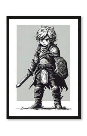 Pixelated knight