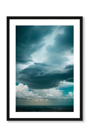 Abstract storm clouds with swirling patterns.