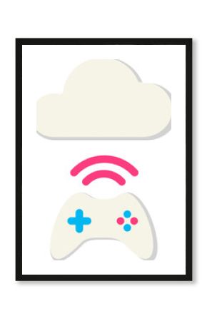 Cloud Gaming Flat Icon