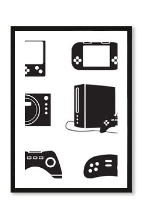 Gaming Silhouette Vector Bundle   Game Controllers , joystick, speaker, video game silhouette vector set