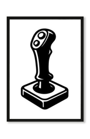 Modern Flight Stick Joystick Gaming Controller Icon Vector