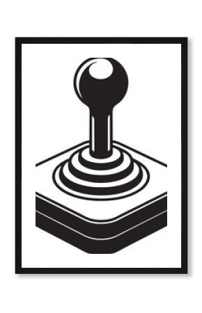 Square Joystick Illustration for Gaming Control and Technology Applications