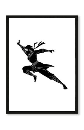 Leaping Ninja or Assassin Silhouette