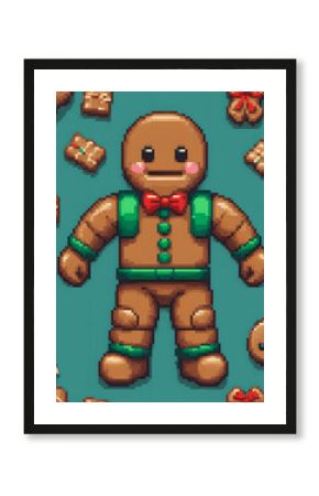 Pixel Gingerbread Man