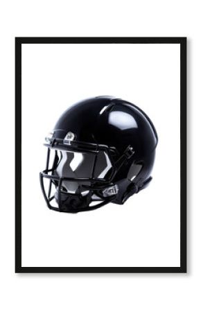 Isolated black football helmet