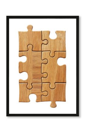 Isolated Wooden puzzle
