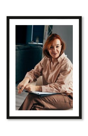 Successful smiling mature businesswoman. Professional psychologist. Doctor consult in psychotherapy session or counsel diagnosis health. Major depressive disorder patient (MDD) with physician.