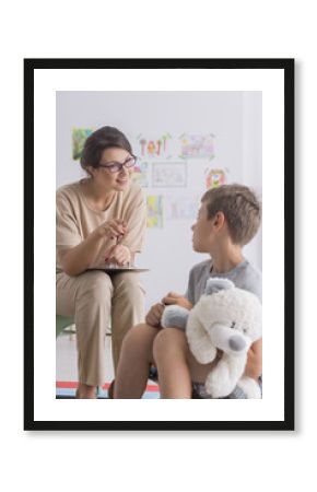 Educational psychologist and little boy