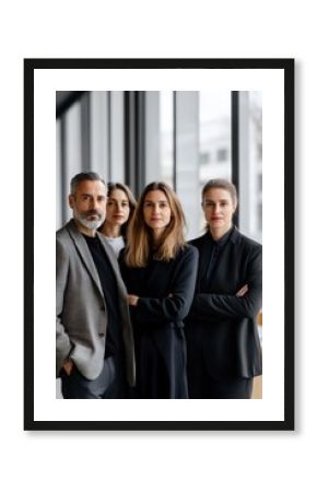 Team of Psychologists Standing Together, Looking Ahead 