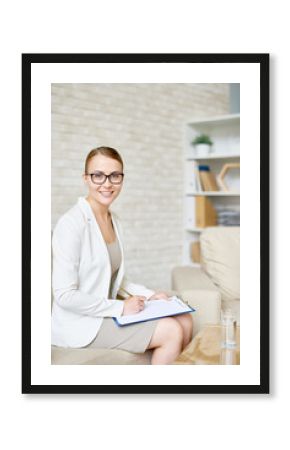 Beautiful Female Psychiatrist Posing in Office