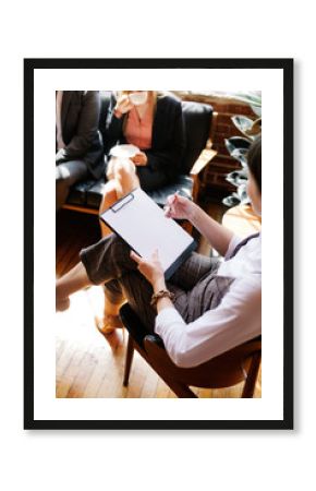 Corporate women in a meeting