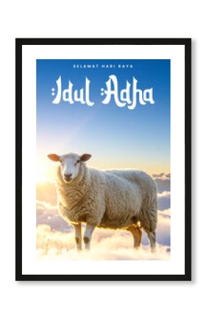 Eid Al Adha Banner Design Illustration. Islamic Background for Muslim Community Festival. Moslem Holiday. Modern Islamic  suitable for Ramadan, Raya Hari, Eid al Adha and Mawlid.
