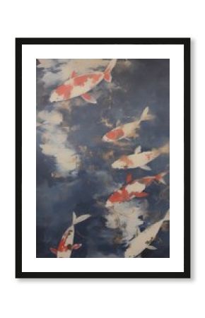 Koi fish animal carp underwater.