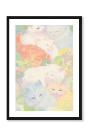Cats backgrounds painting drawing.
