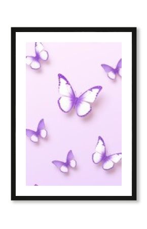 Pastel butterfly pattern purple lavender petal.